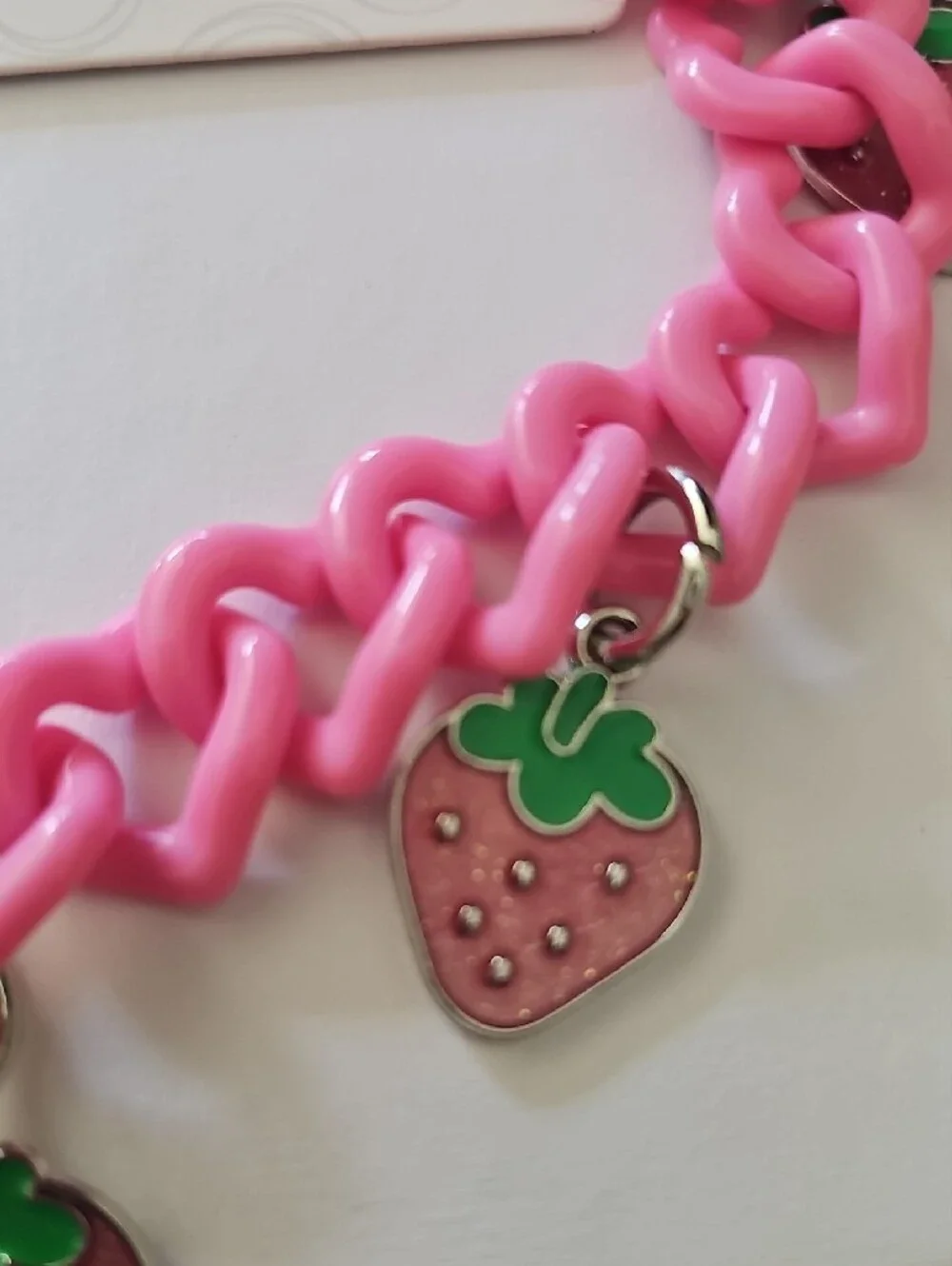 wonder nation Pink Strawberry Bag Charm Chain for Kids